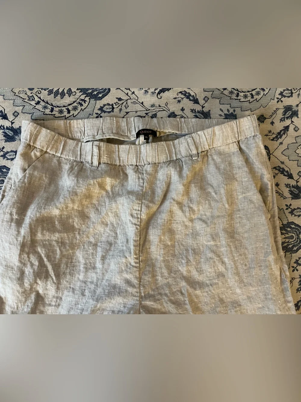 Quince 100% European Oatmeal Linen Pants size XL